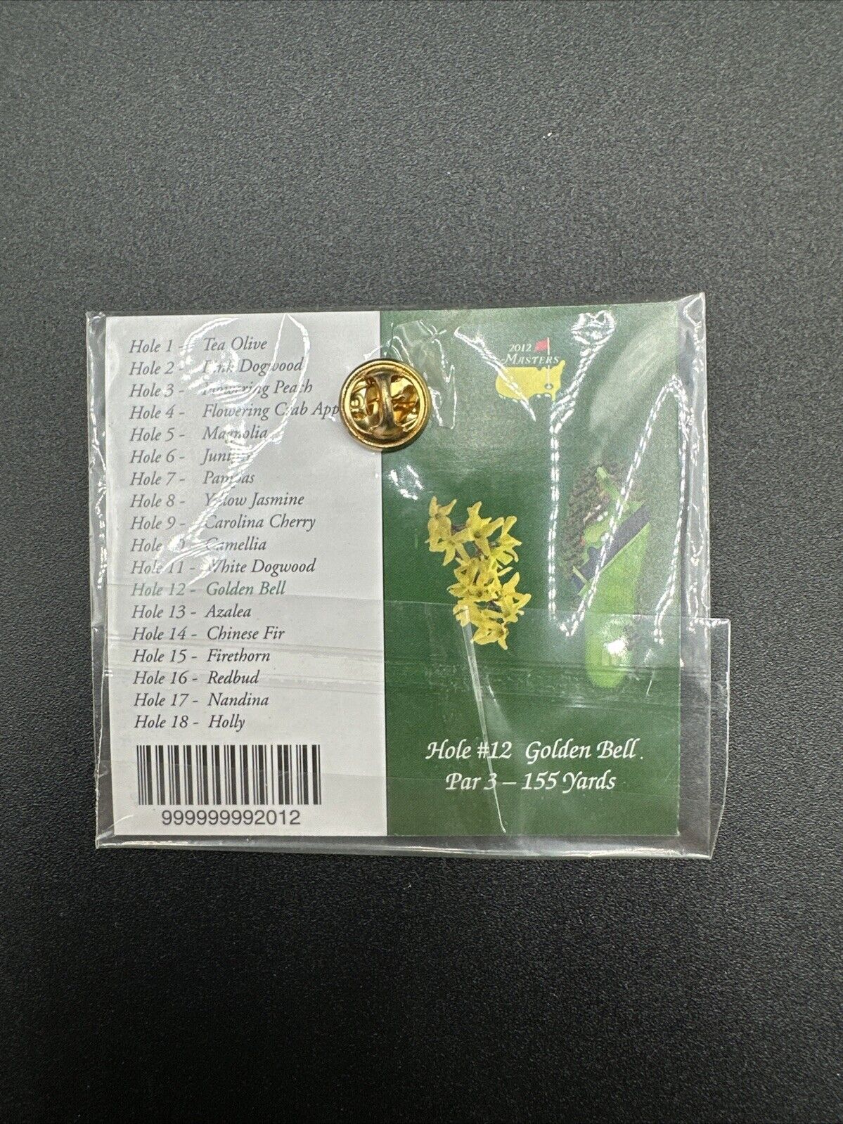 2012 Augusta National Masters Tournament Commemorative Golf Pin Brand New