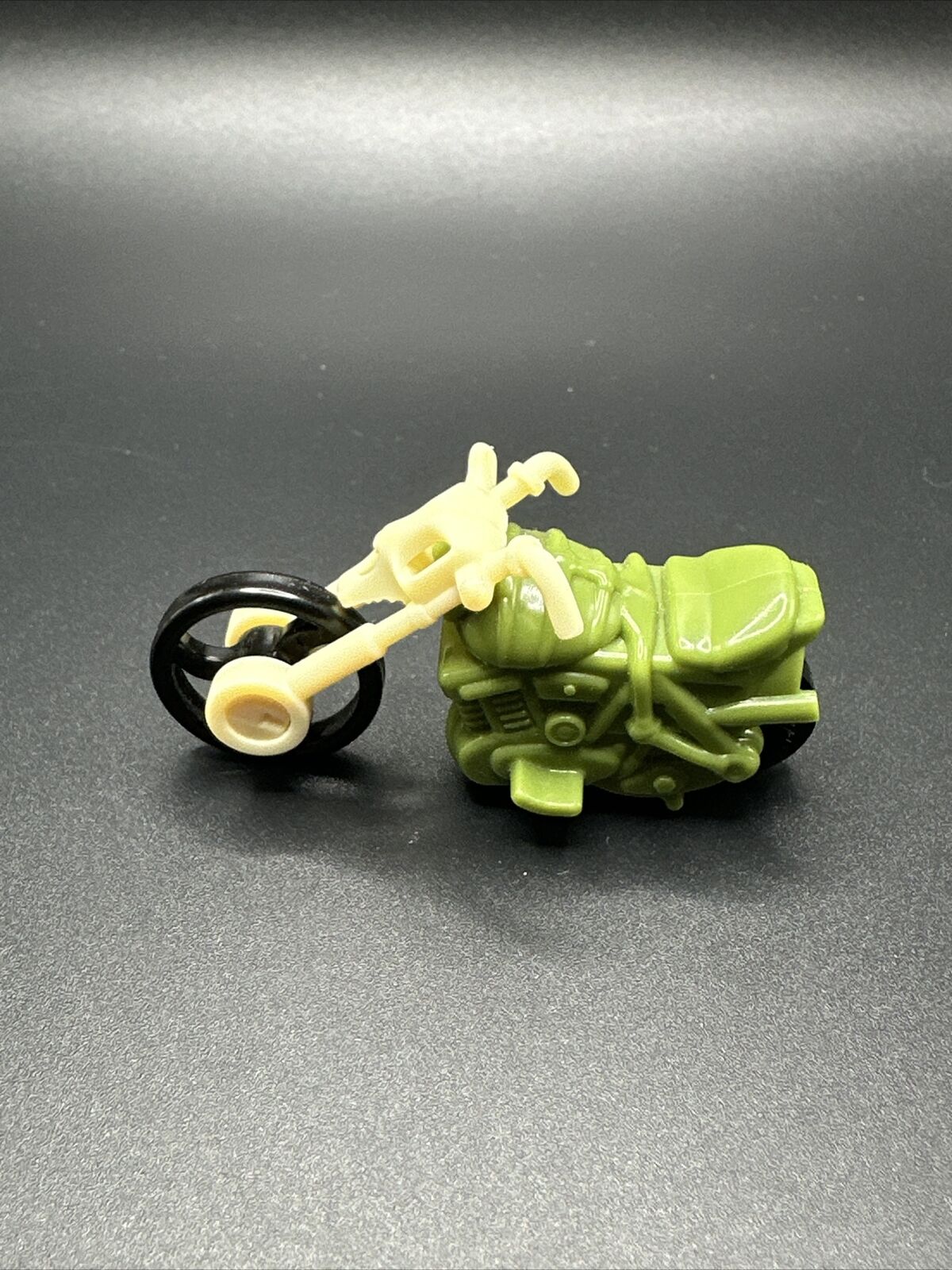 Vintage Plastic Miniature Motorcycle Pullback Novelty Toy Skeleton Design Works