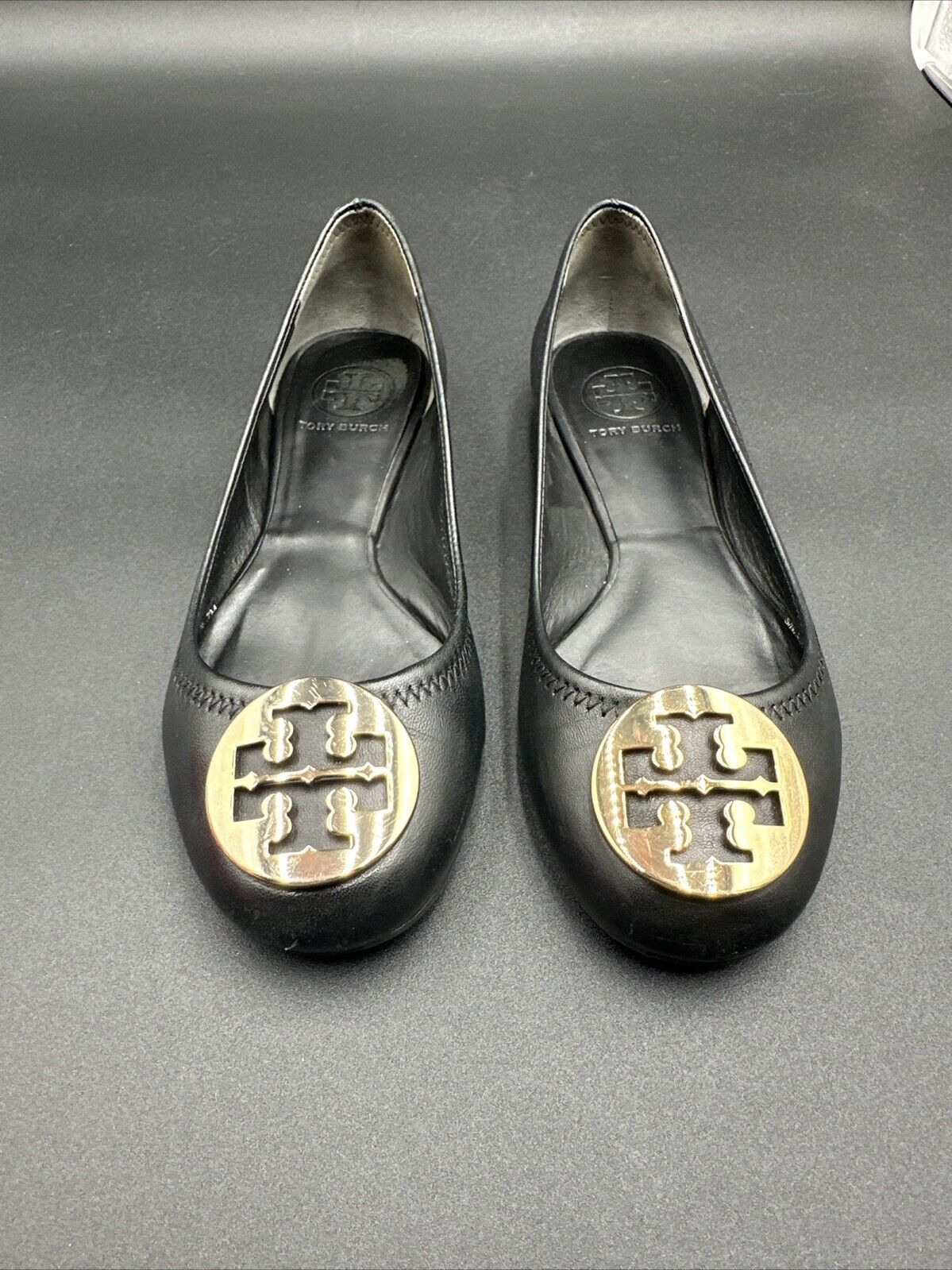 Tory Burch ballet flats Gold Logo Size 7