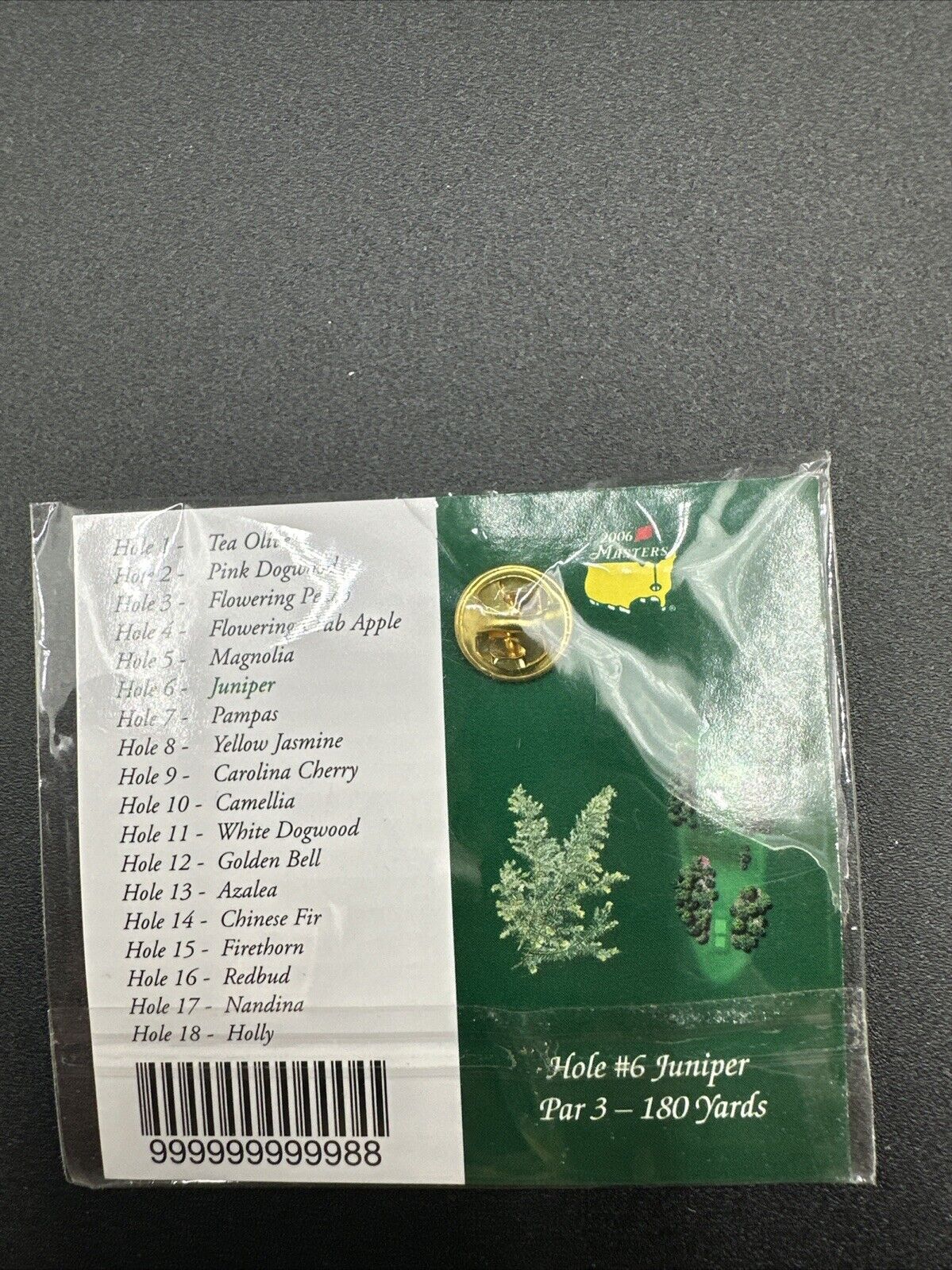 2006 Augusta National Masters Tournament Commemorative Golf Pin Brand New