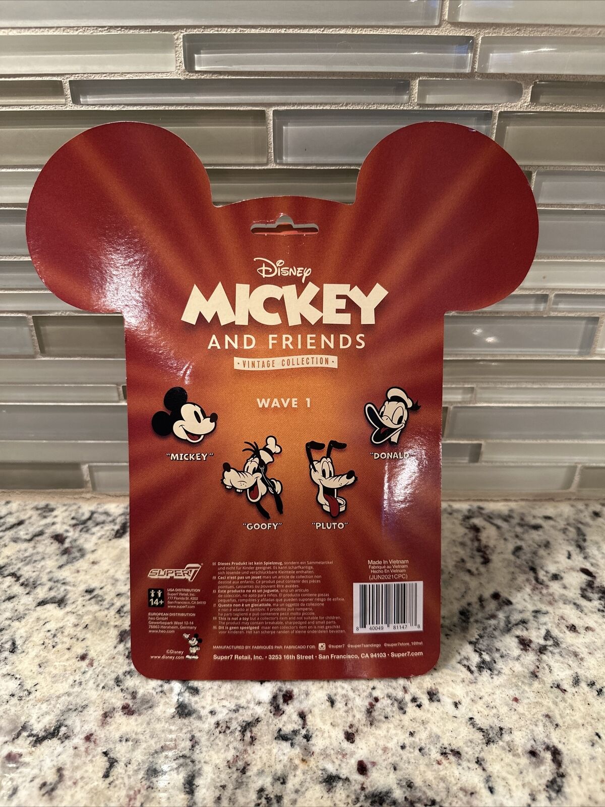 Disney Mickey And Friends Tailor Mickey  Super7 ReAction Figure New