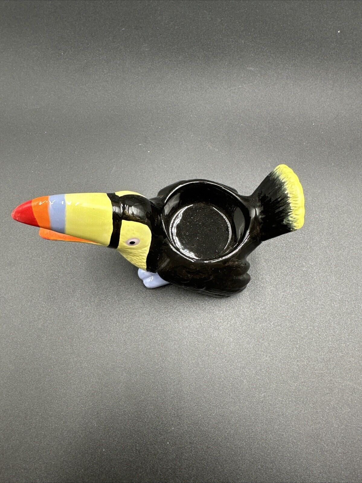 Ceramic Toucan Bird Votive Tea Light Candle Holder