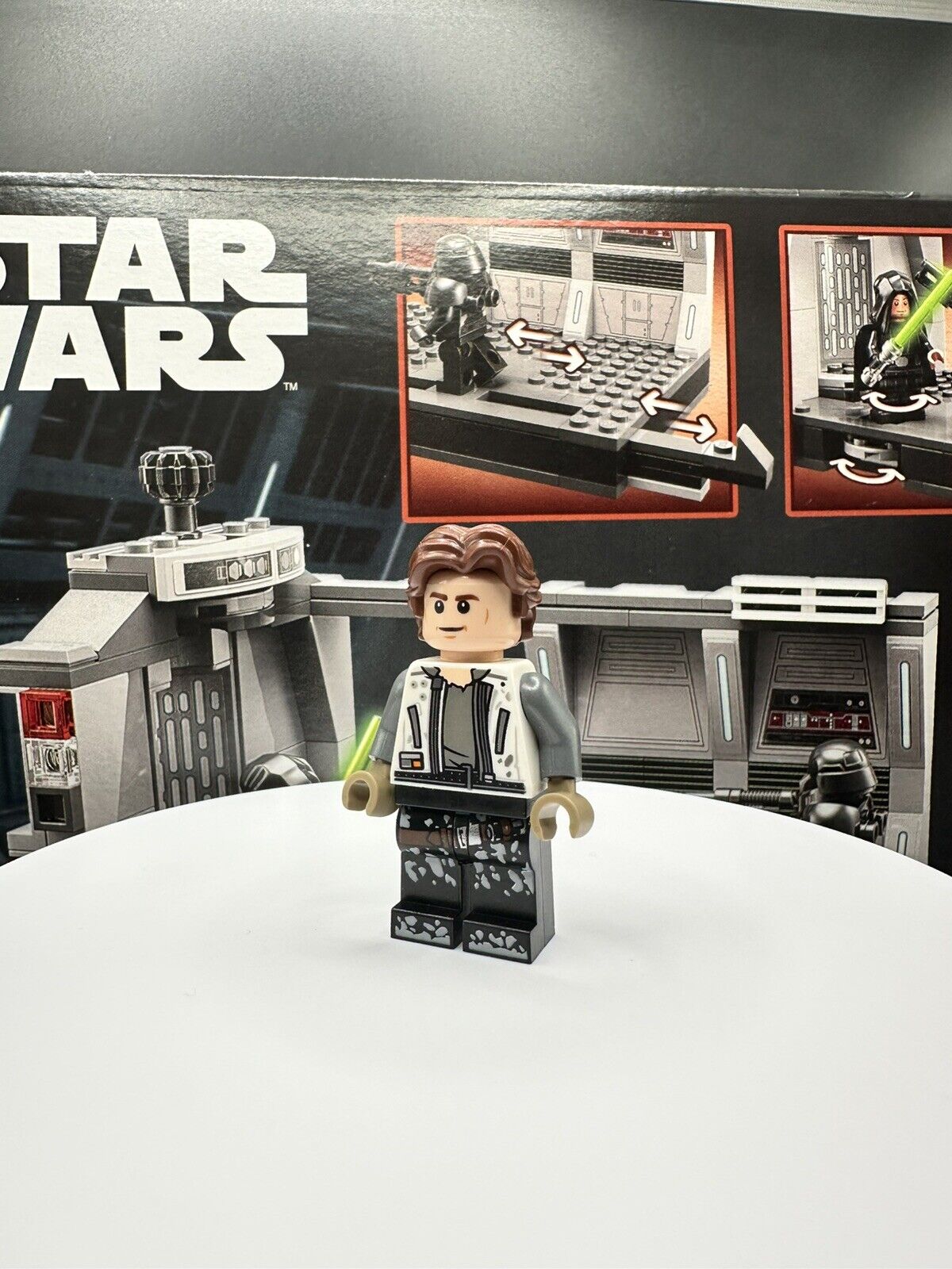 LEGO Minifigure HAN SOLO (White Jacket, Dirt Stains) Star Wars 75209 sw0915