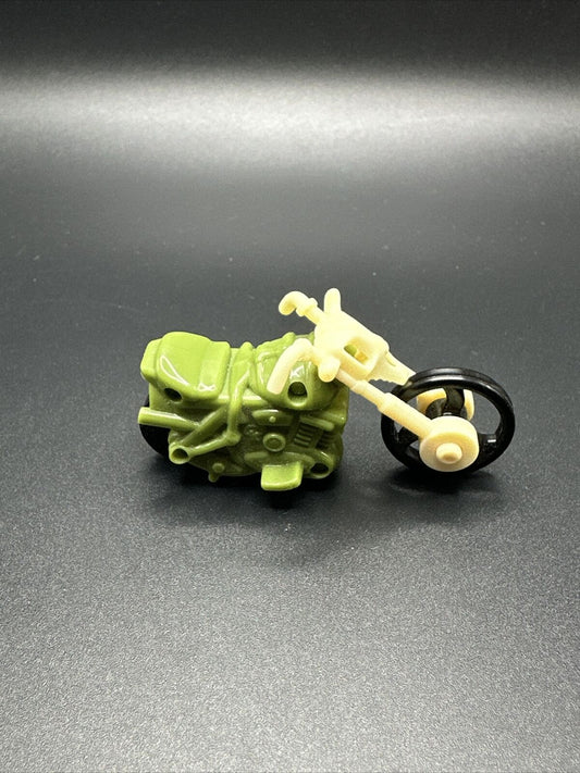 Vintage Plastic Miniature Motorcycle Pullback Novelty Toy Skeleton Design Works