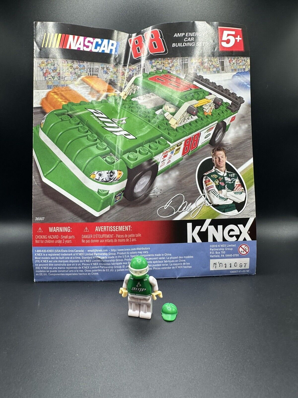 Knex Mini figure And Instructions Only From Amp Energy Car Building Set