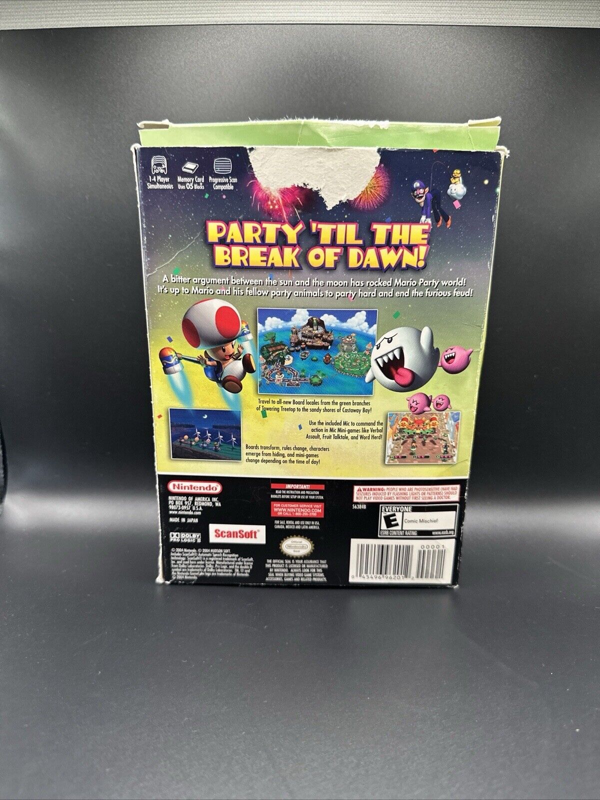 Mario Party 6 (Nintendo Gamecube, 2004) Big Box Mic Bundle CIB Complete TESTED