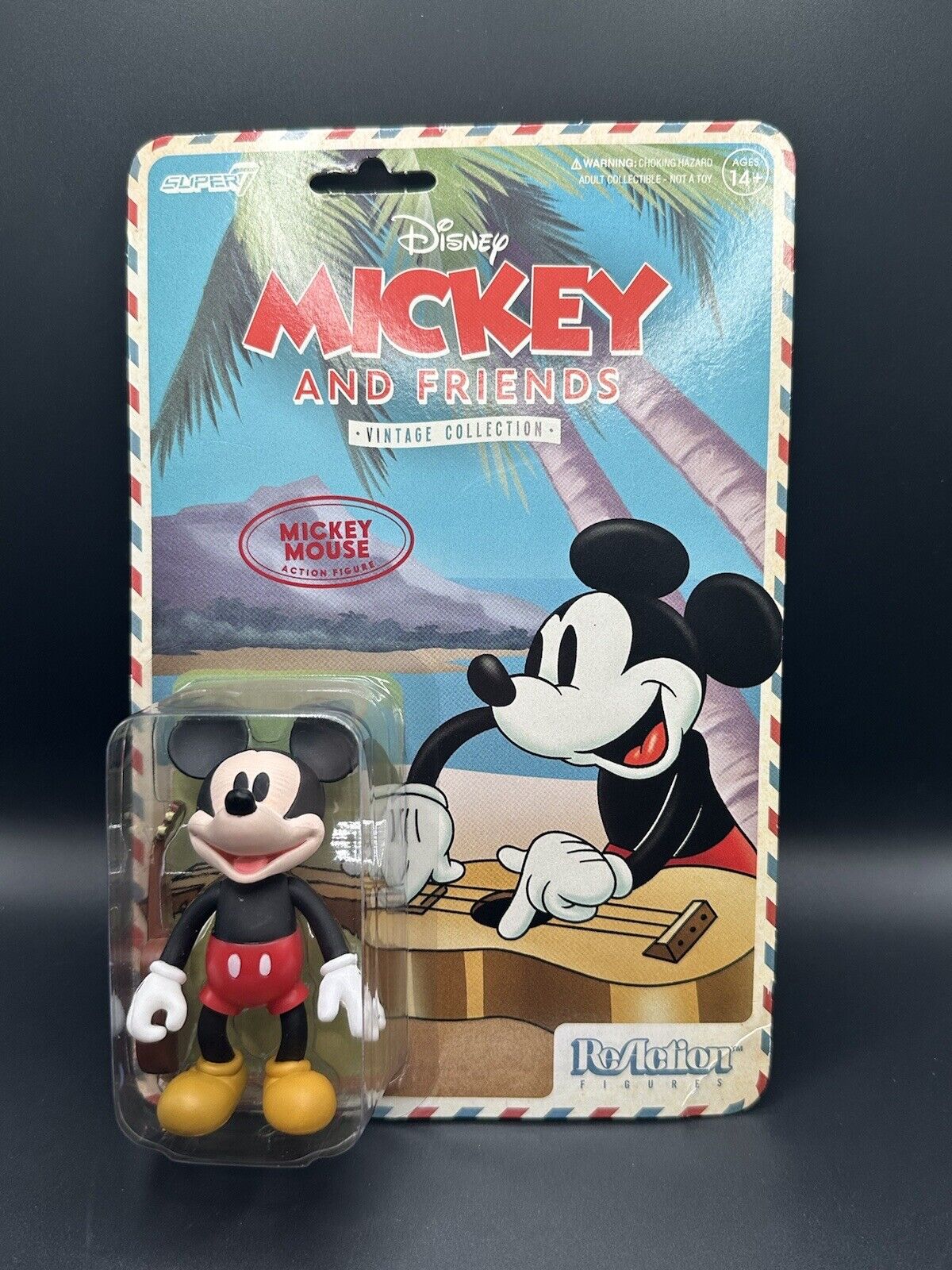 Super7 ReAction Disney Hawaiian Holiday MICKEY MOUSE 3.75" action figure