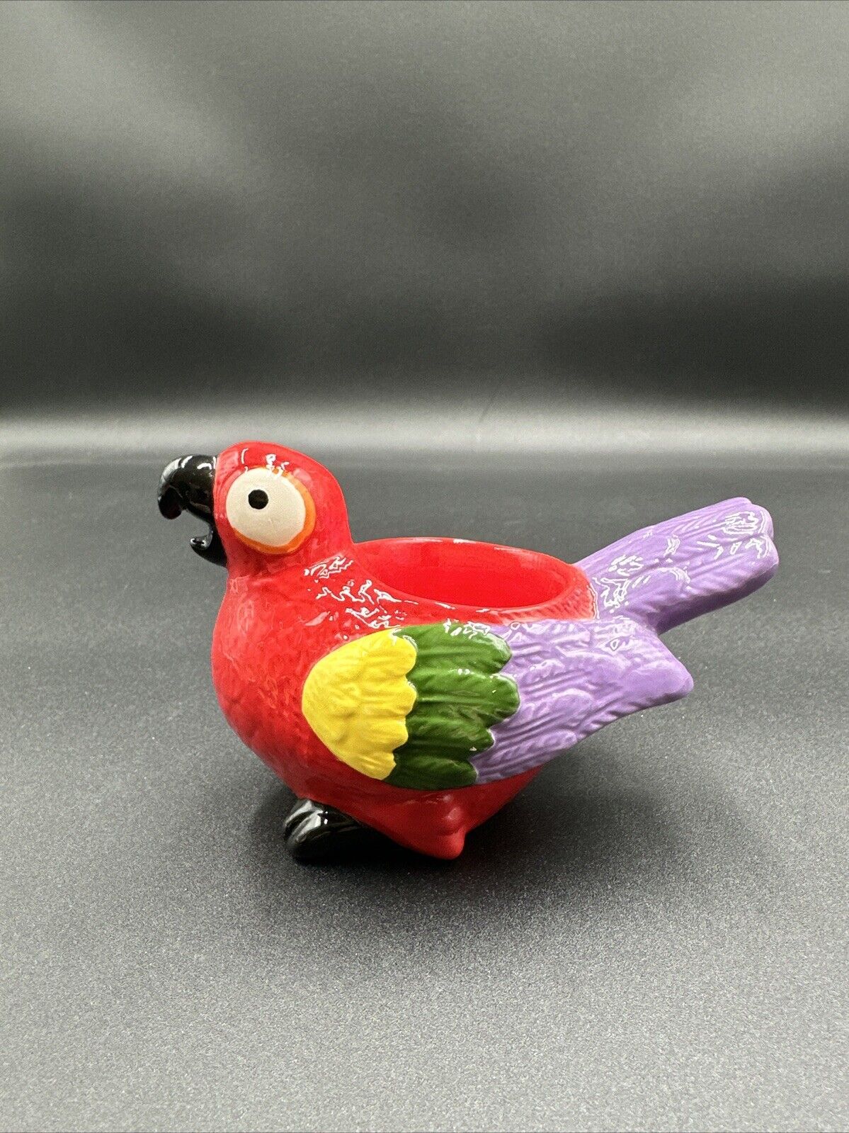 Ceramic Candle Macaw Candle Holder