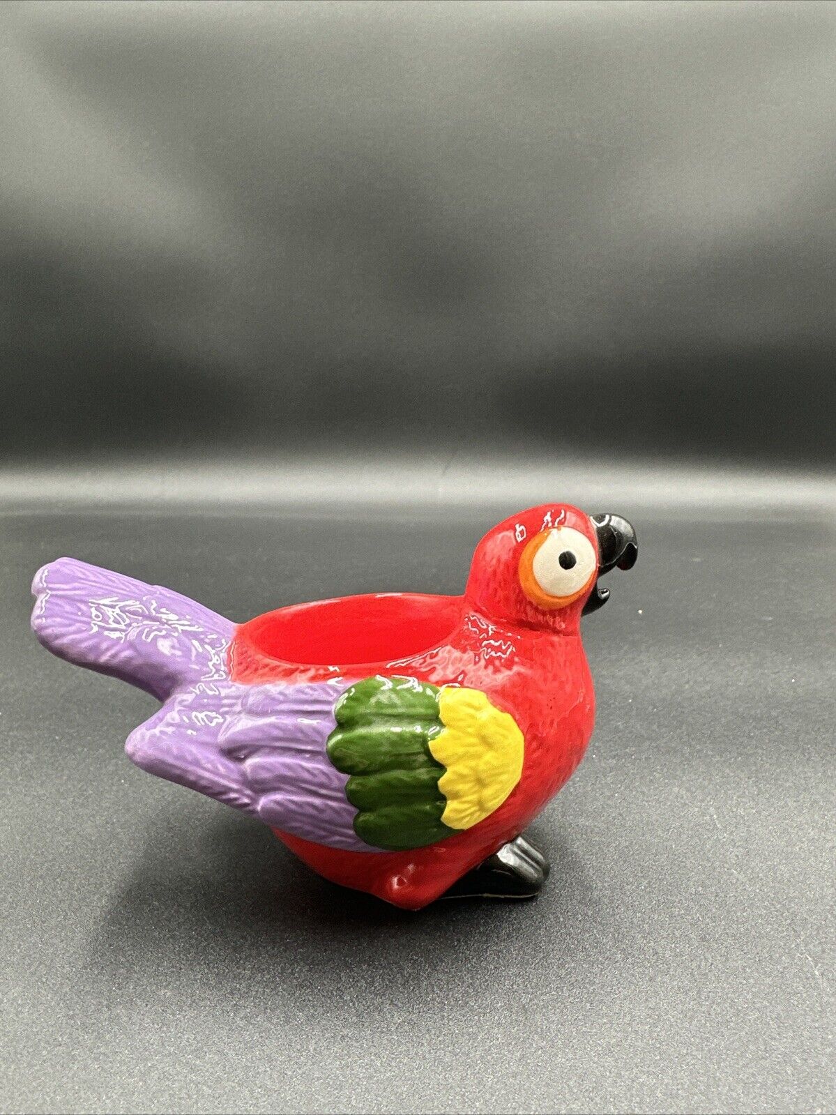 Ceramic Candle Macaw Candle Holder