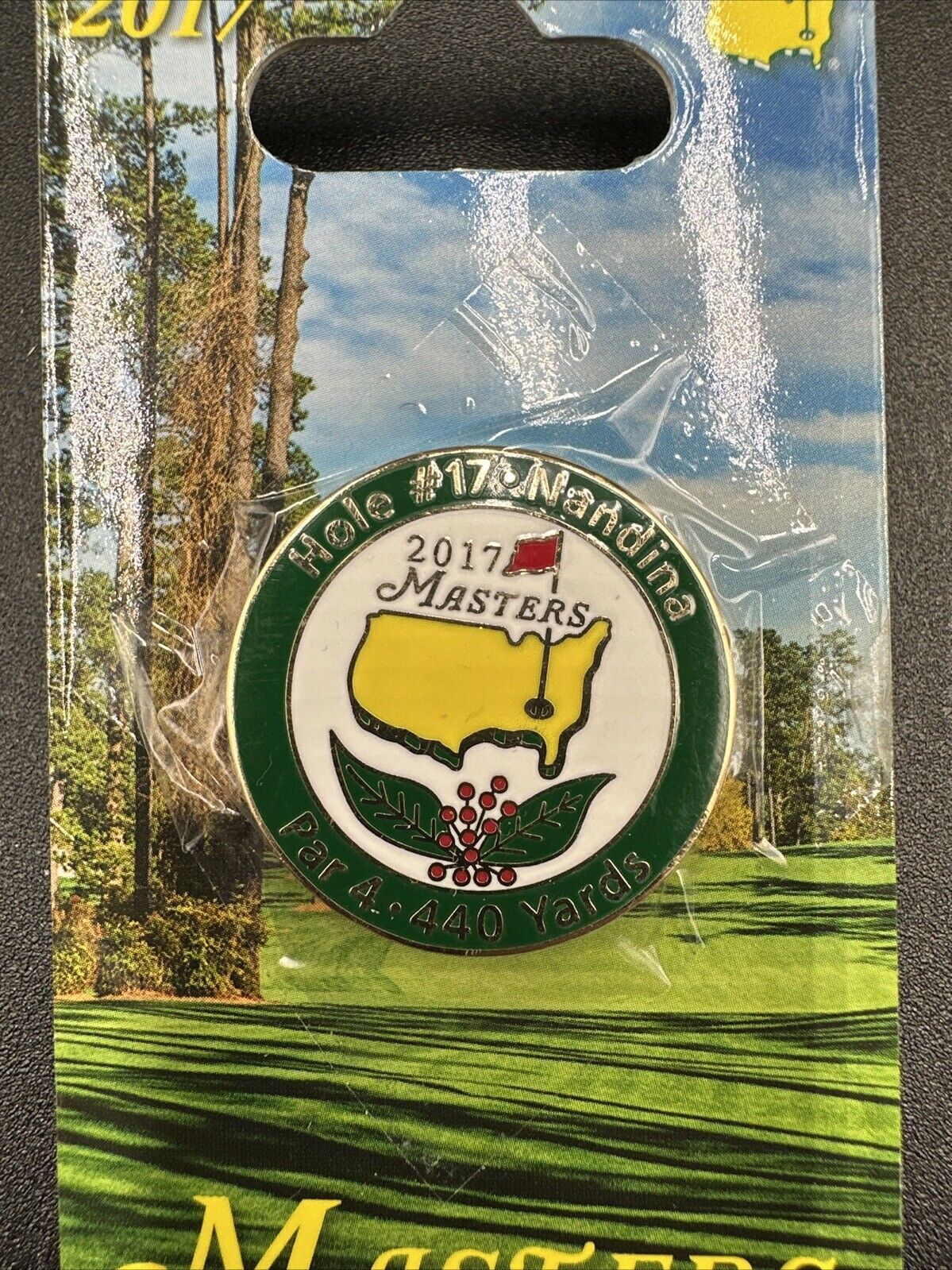 2017 hole # 17 nandina masters commemorative pin