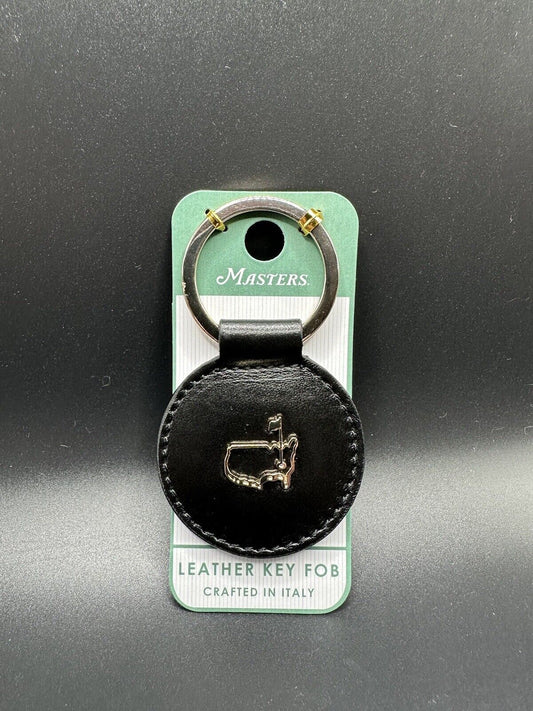 2024 *NEW* Augusta Masters BLACK ITALIAN LEATHER KEY FOB KEYCHAIN