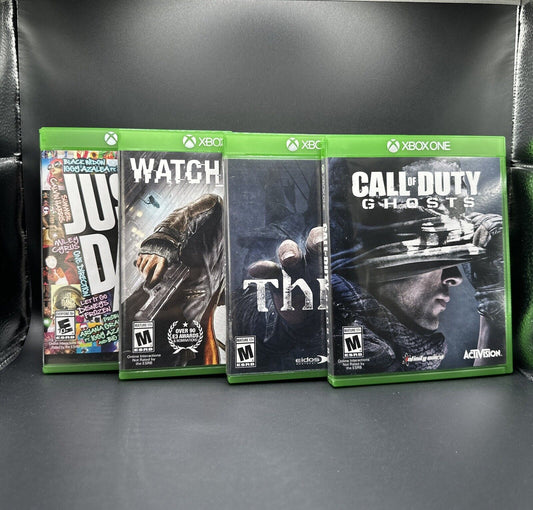 Xbox One Lot Of 3 (Call Of Duty Ghosts, Just Dance, Thief,  Watch Dogs)