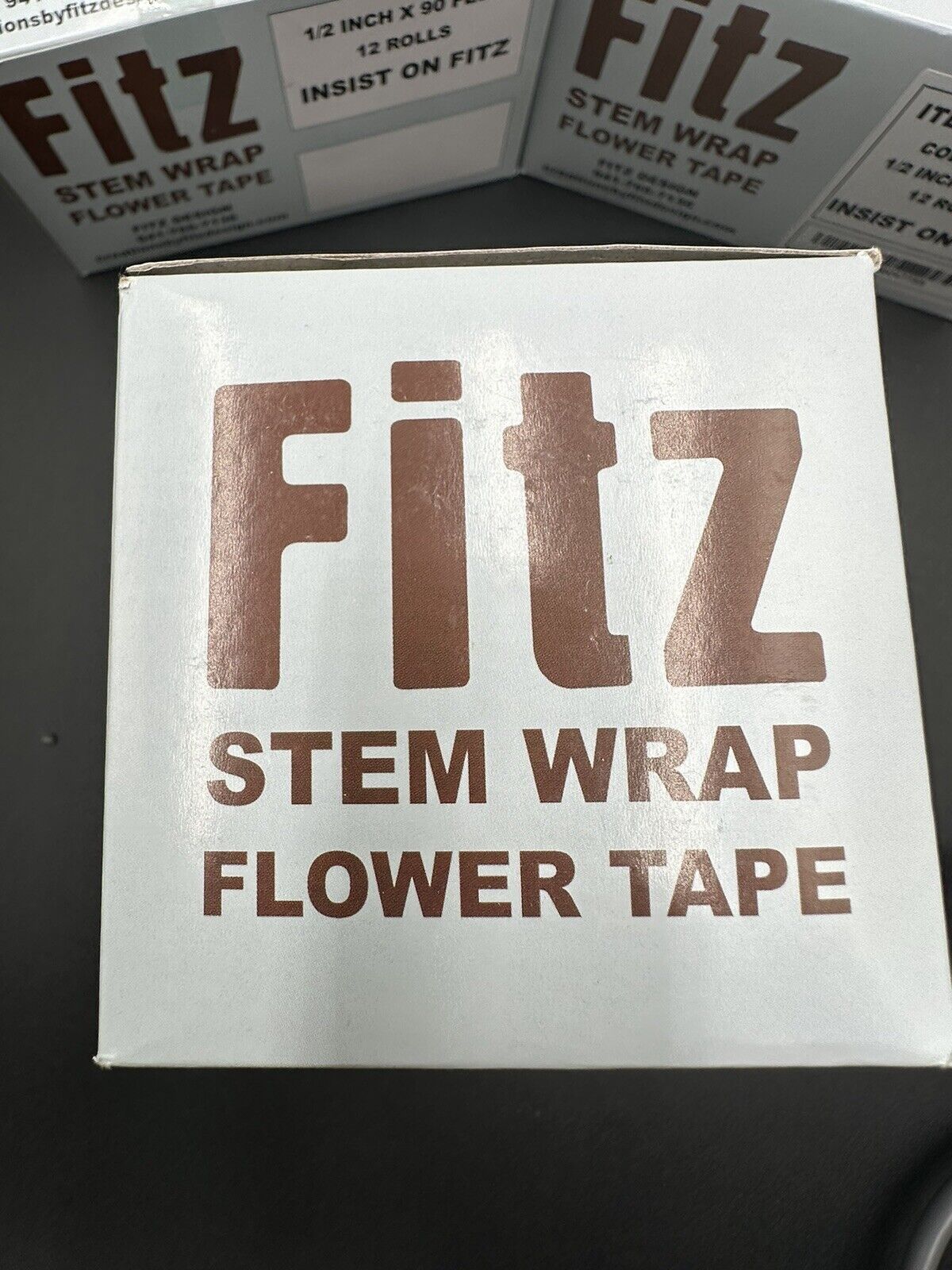 1 x Fitz Stem Wrap Flower Tape Adhesive 1/2" x 90' 12 Rolls Pack Green FT2204GR