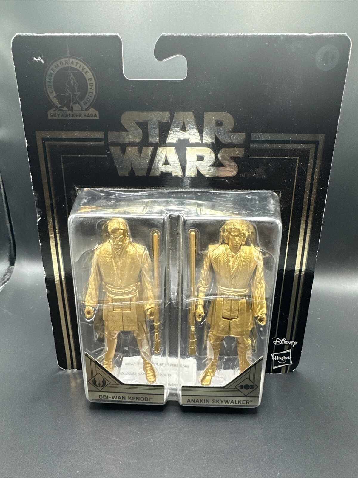 Star Wars Commemorative Edition Gold Obi-Wan Kenobi & Anakin Skywalker Figures